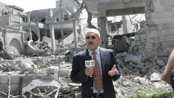 علي عبدالله صالح في منزله القريب من الموقع المشار إليه في الخبر.