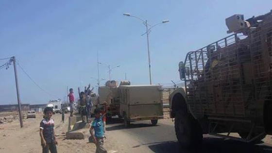 اثناء وصول الدفعة الثانية من الجنود الإمارتيين إلى عدن صباح اليوم السبت