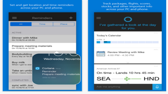Cortana تطبيق من مايكروسوفت متاح الآن على متجر التطبيقات